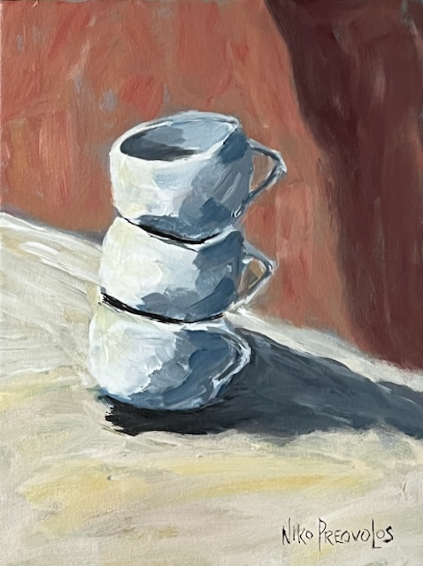2309.  TASSES BLANCHES. 9X12.  325